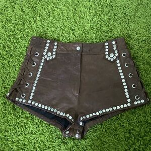 Leather shorts H&M autumn collection 2013